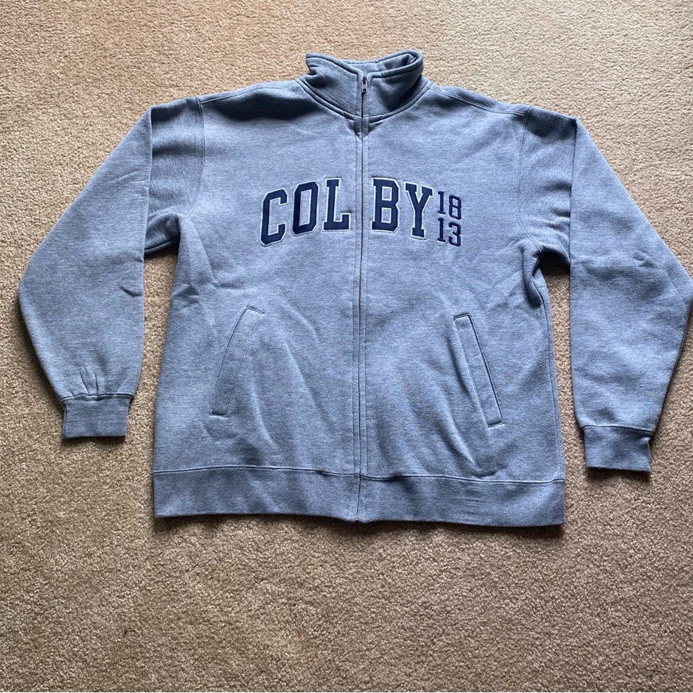 MV Sport Gray Pro-Weave Zip-Up Hoodie